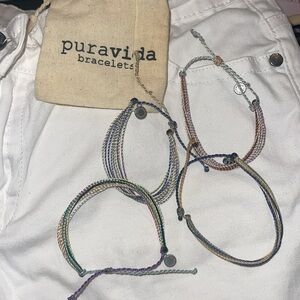 Puravida bracelets, four assorted colors in the bag